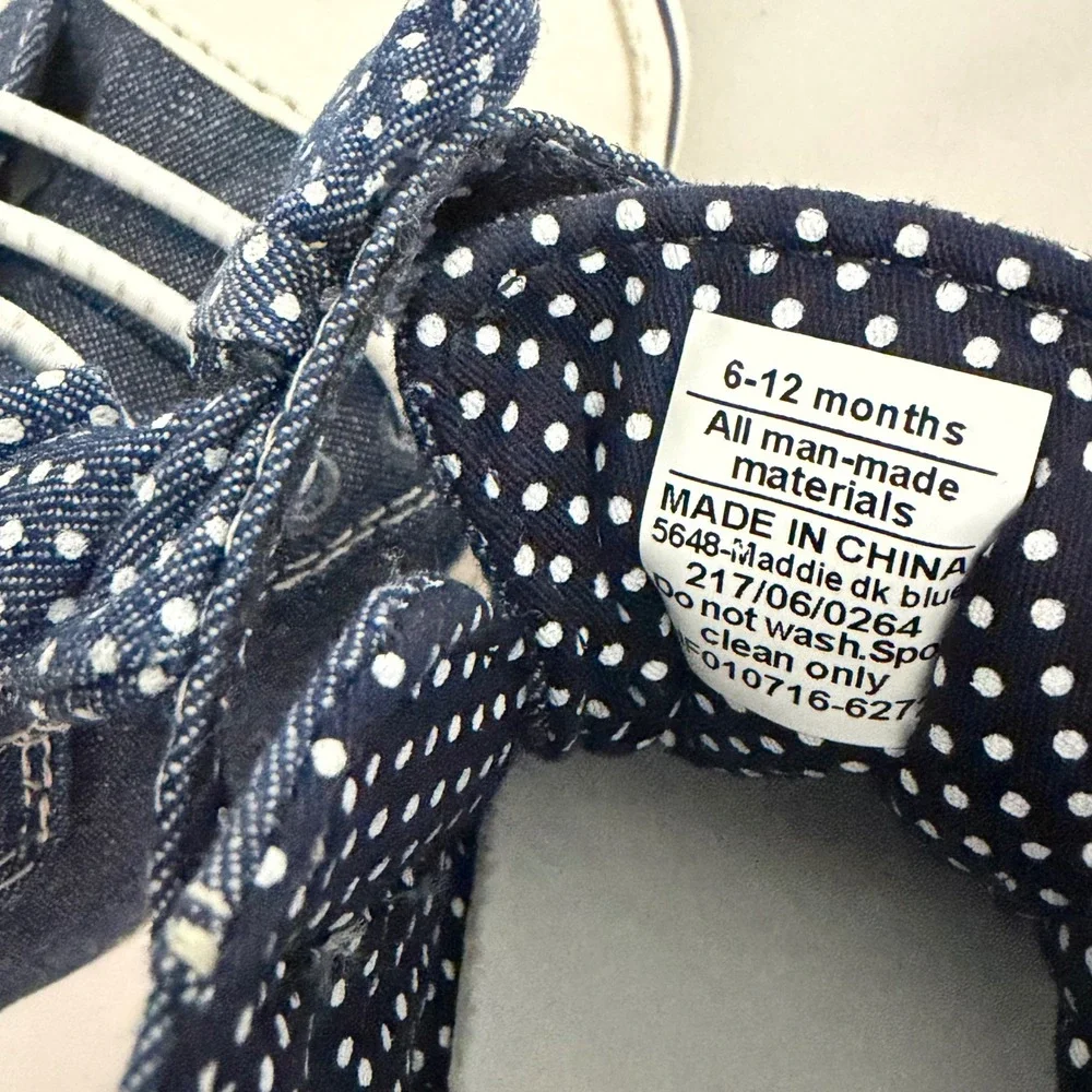 Baby Gap Pink Eyelet Espadrilles &‎ Surprize Stride Rite Denim Sneakers 6-12M